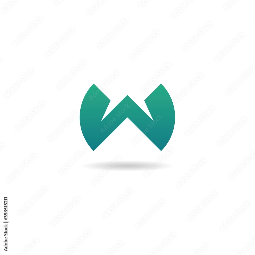 initial w logo design vector, icon, symbol, element, template