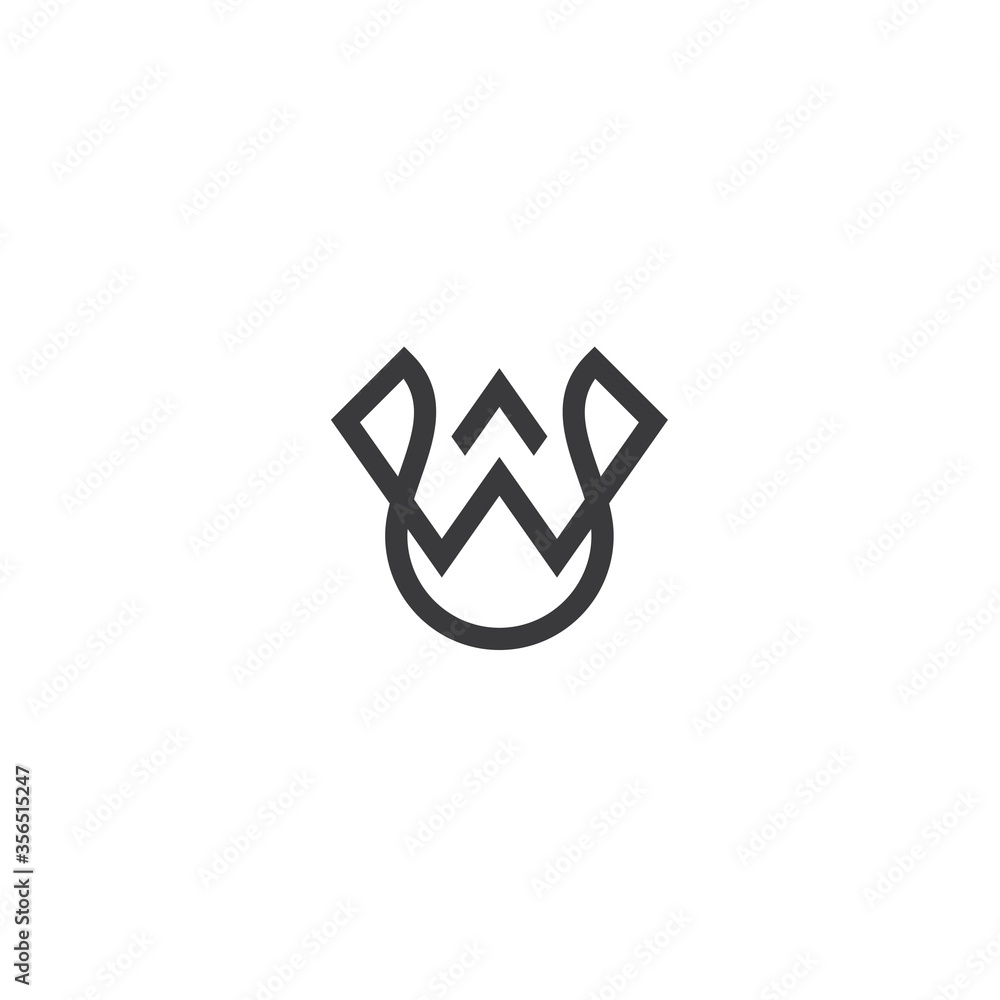 initial w logo design vector, icon, symbol, element, template initial w logo design vector, icon, symbol, element, template