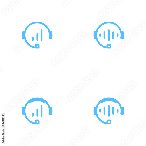 collection of abstract and minimalist call icons