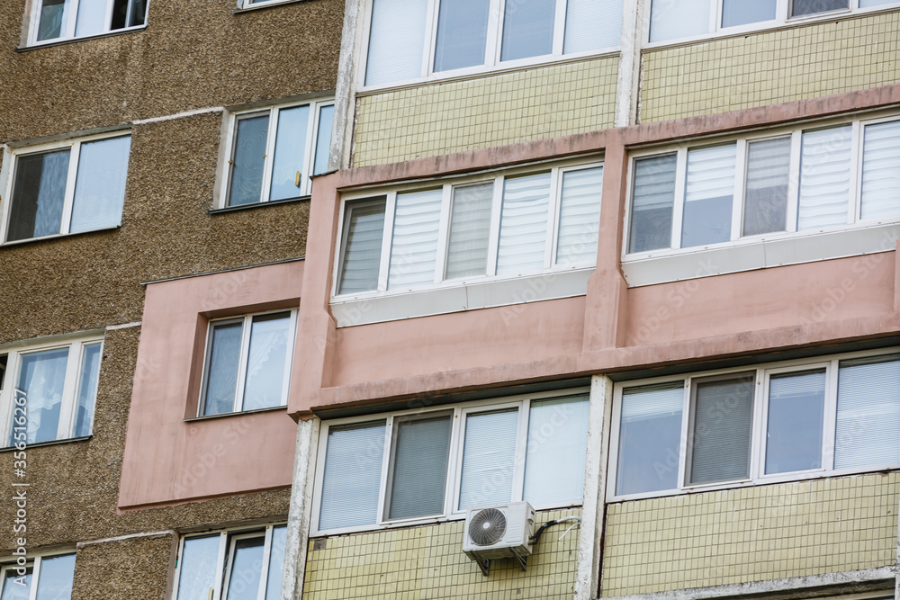 Building facade renovation, house reconstruction, repair. Building facade renovation, house reconstruction, repair.