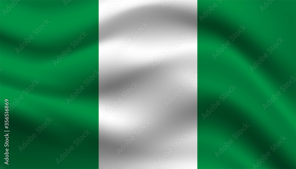Flag of Nigeria background template.