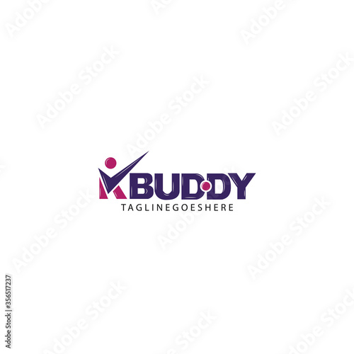 Buddy logo, This is a creative wordmark logo design