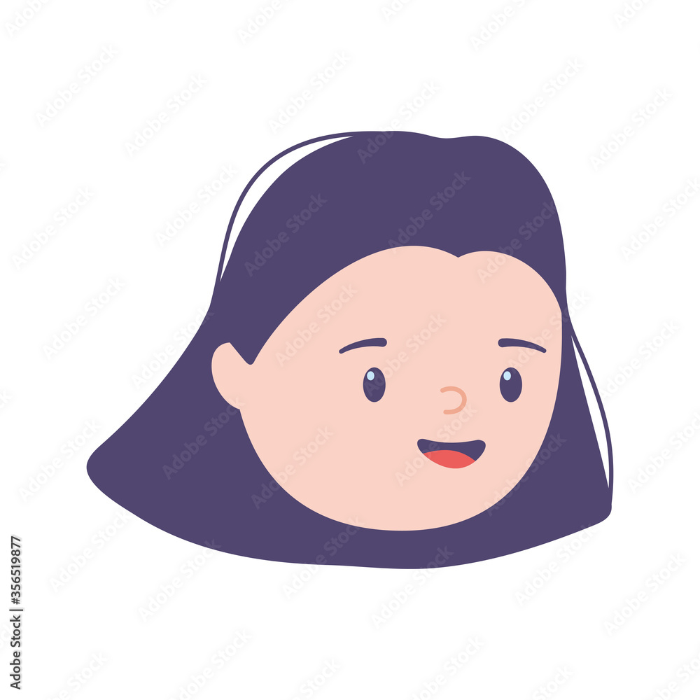 female face woman young character isolated design icon female face woman young character isolated design icon