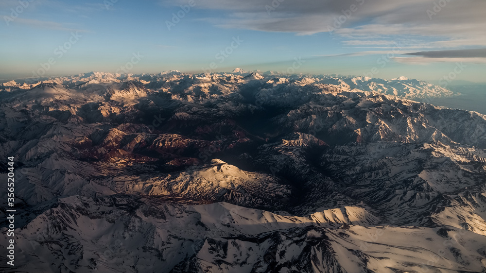 Cordillera de los Andes vista desde un avión