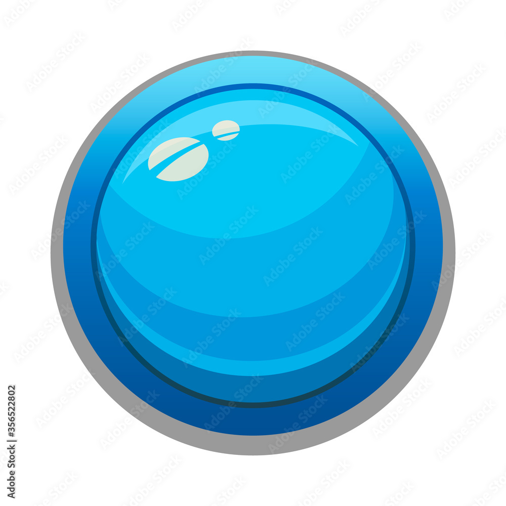 Blue button. Vector icons. For applications, sites.Round shape Blue button. Vector icons. For applications, sites.Round shape