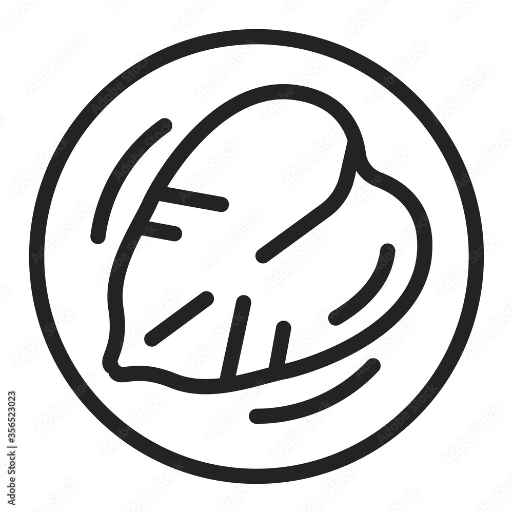 Fototapeta premium Chicken breast black line icon. Butchers meat. Protein source. Isolated vector element. Outline pictogram for web page, mobile app, promo.