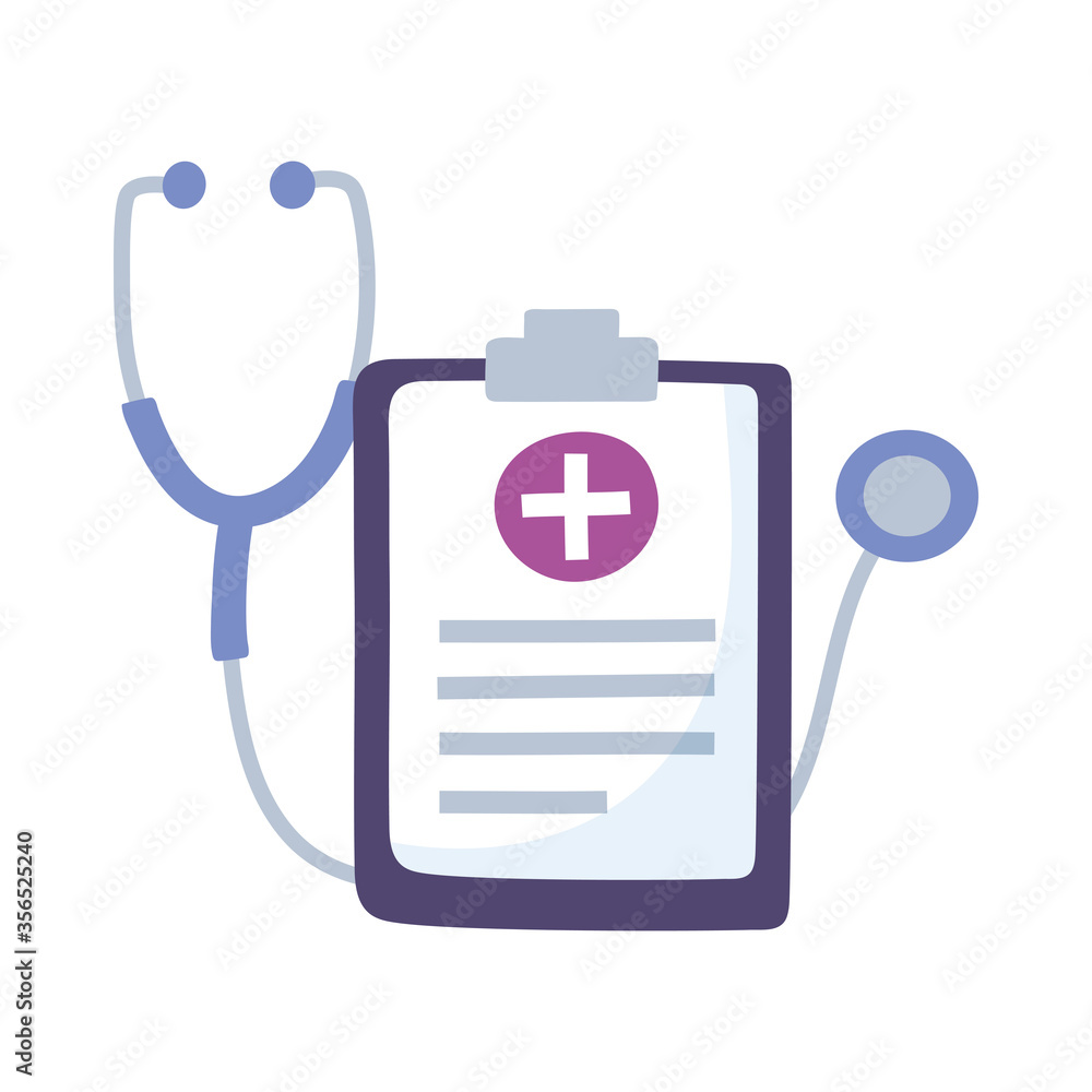 Φωτογραφία telemedicine, stethoscope and clipboard report medical treatment and online heal