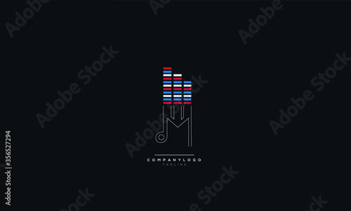 Modern and creative music note symbol with equaliser 