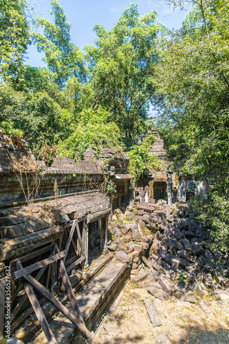 Beng Mealea Temple is a temple in the Angkor Wat style located east of the main group of temples at Angkor  Siem Reap  Cambodia.