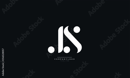 JS Letter Logo Alphabet Design Icon Vector Symbol