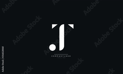 JT TJ Letter Logo Alphabet Design Icon Vector Symbol