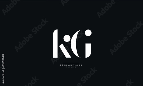 KG Letter Logo Alphabet Design Icon Vector Symbol