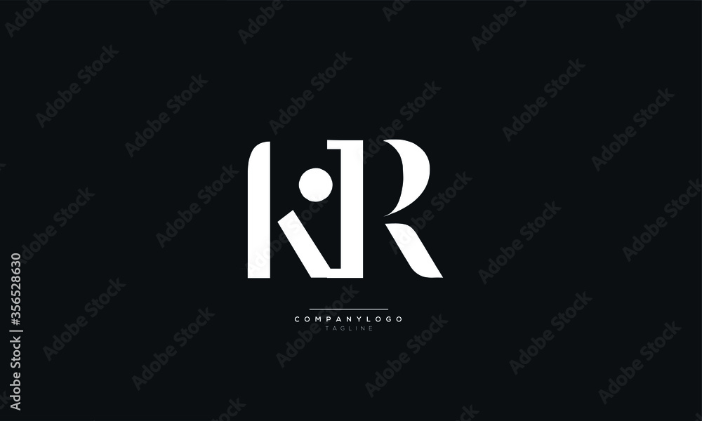 KR Letter Logo Alphabet Design Icon Vector Symbol KR Letter Logo Alphabet Design Icon Vector Symbol