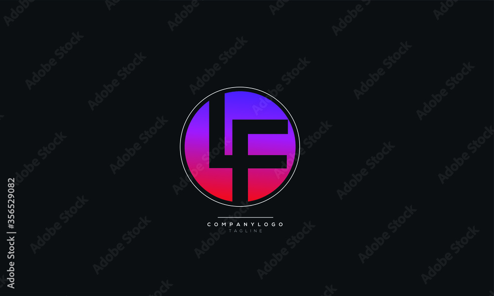 LF Letter Logo Alphabet Design Icon Vector Symbol LF Letter Logo Alphabet Design Icon Vector Symbol