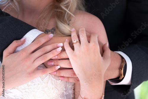 Bride and Groom hands