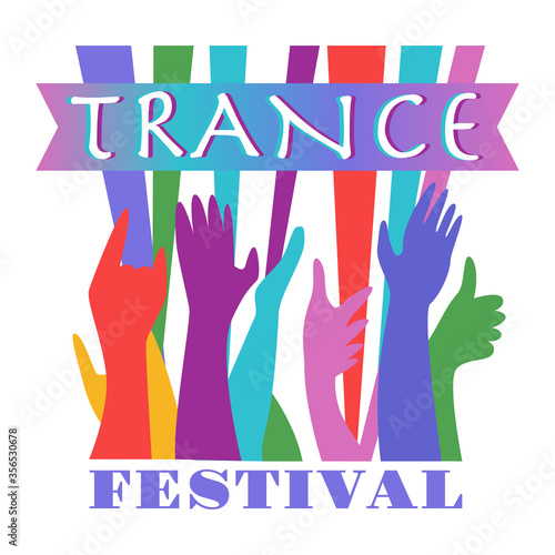 Music festivals emblem invitation