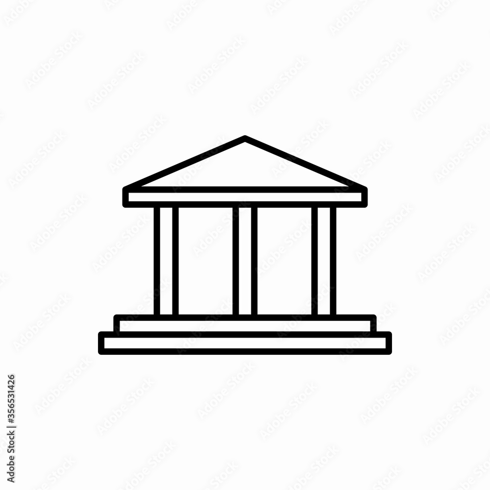 Outline bank icon.Bank vector illustration. Symbol for web and mobile Outline bank icon.Bank vector illustration. Symbol for web and mobile