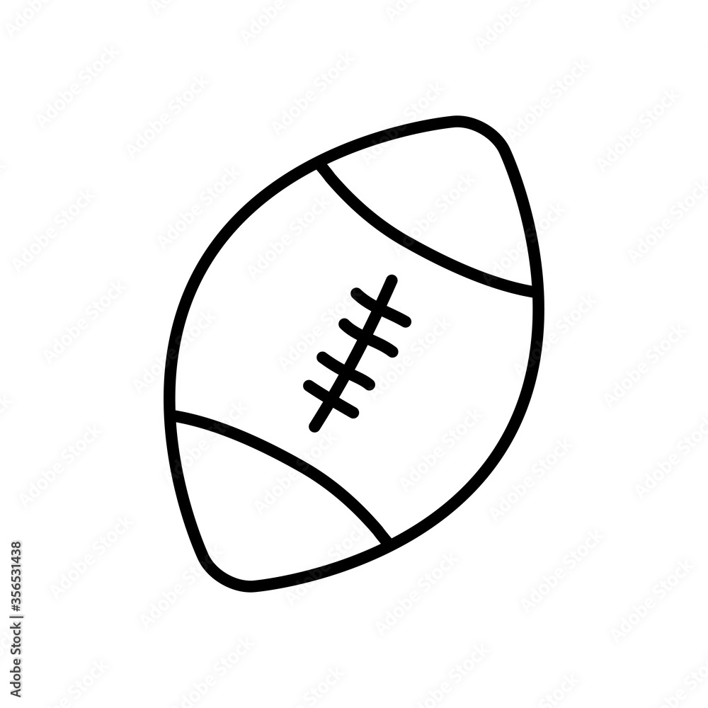 american football ball icon, line style american football ball icon, line style