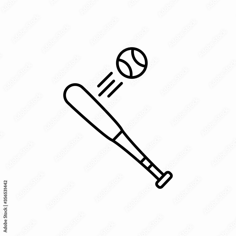 Outline baseball icon.Baseball vector illustration. Symbol for web and mobile Outline baseball icon.Baseball vector illustration. Symbol for web and mobile