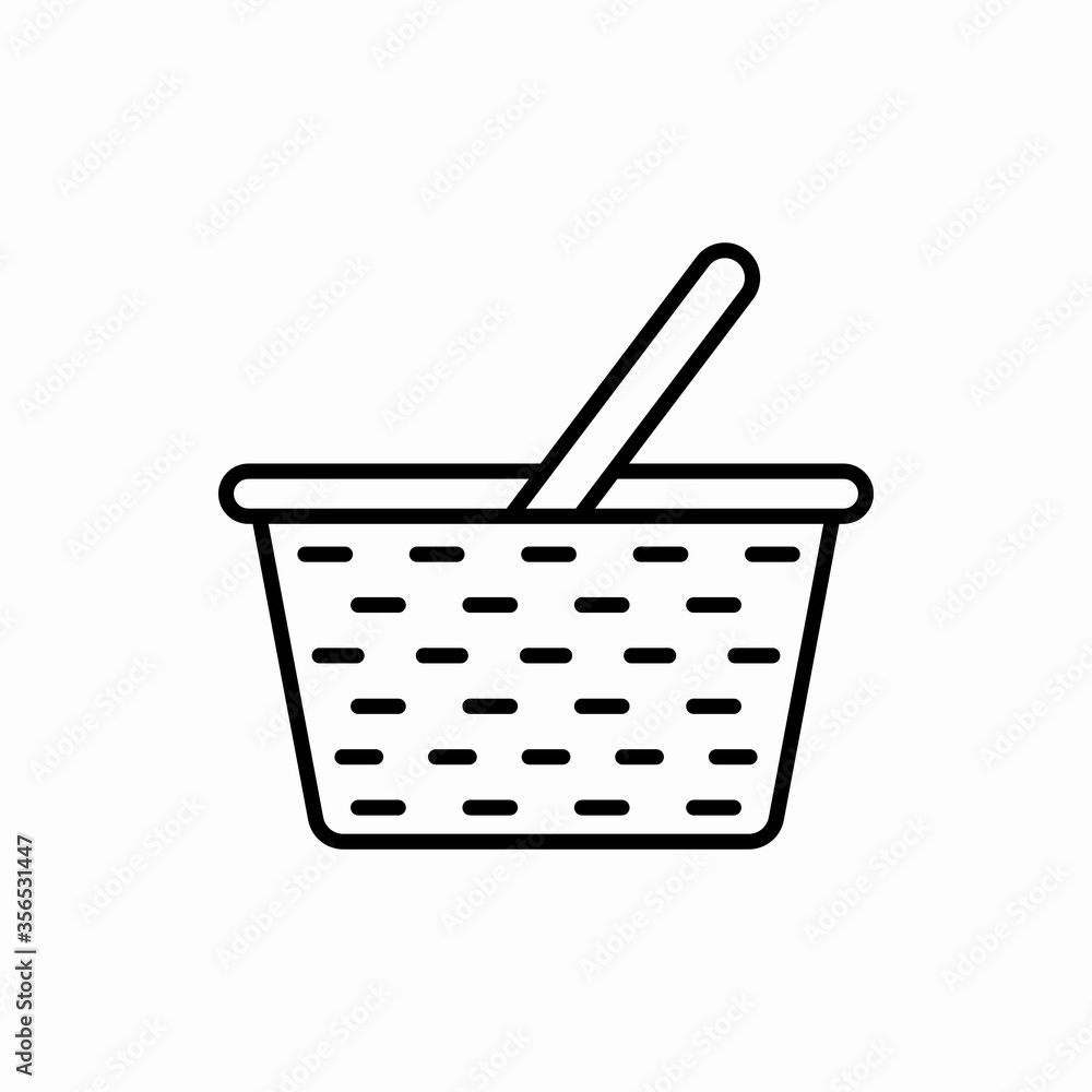 Outline basket icon.Basket vector illustration. Symbol for web and mobile Outline basket icon.Basket vector illustration. Symbol for web and mobile