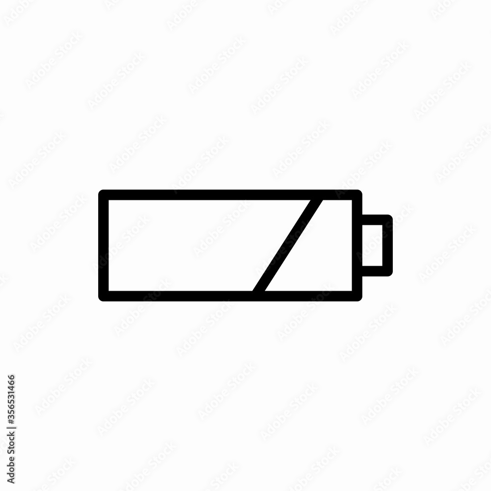 Outline battery icon.Battery vector illustration. Symbol for web and mobile Outline battery icon.Battery vector illustration. Symbol for web and mobile