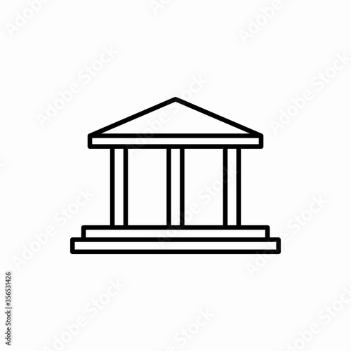 Outline bank icon.Bank vector illustration. Symbol for web and mobile