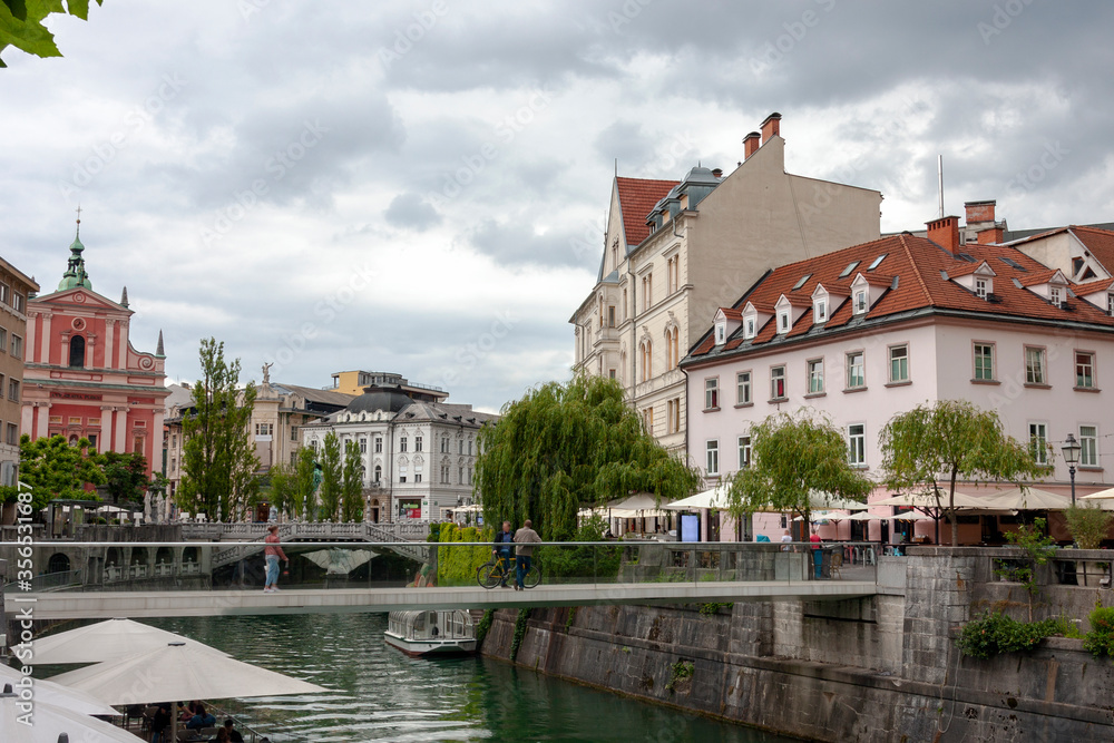 in the old town of  Ljubljana