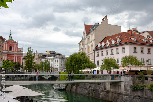 in the old town of Ljubljana