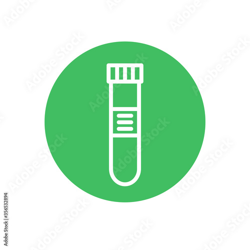 test tube flat icon, vector illustration