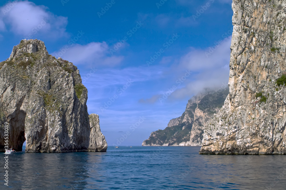 Faraglioni rocks on the island of Capri, Italy