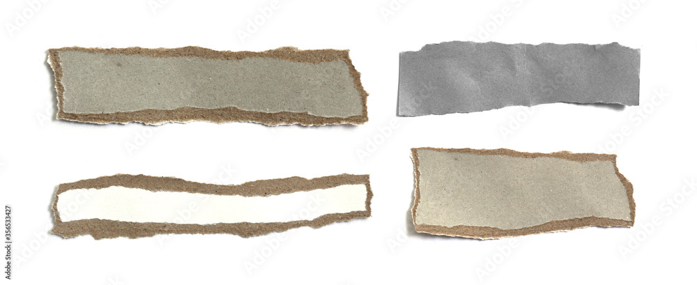 Fototapeta premium ripped of paper on white background