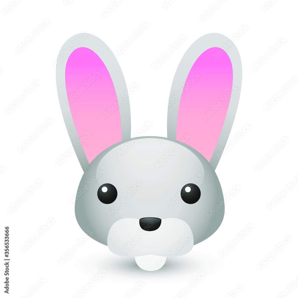 Rabbit Farm Animals Emoji Illustration Face Vector Design Art Rabbit Farm Animals Emoji Illustration Face Vector Design Art