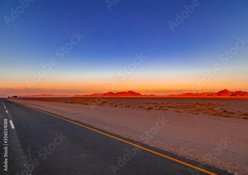 Mountains of the Namib Desert in the sunset in Sossusvlei in Namibia