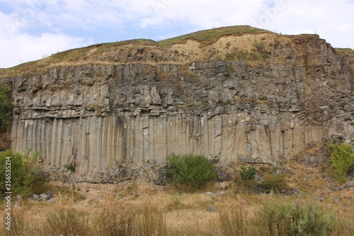 Basalt columns in Racos, Romania.