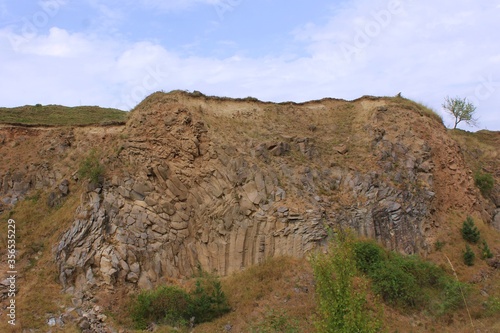 Basalt formation in Racos, Romania.