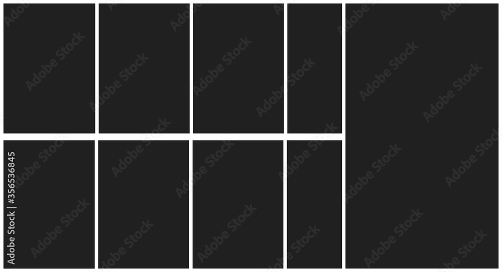 Collage template for nine photos Collage template for nine photos