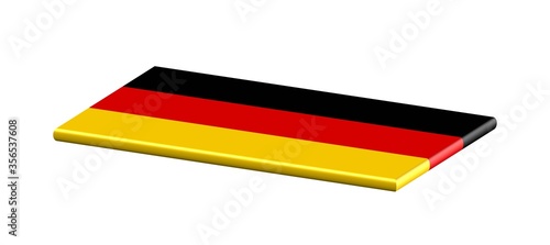 3D FLAT THIN NATIONAL FLAG WIHT CURVED EDGE   Germany