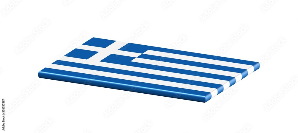 3D FLAT THIN NATIONAL FLAG WIHT CURVED EDGE : Greece 3D FLAT THIN NATIONAL FLAG WIHT CURVED EDGE : Greece