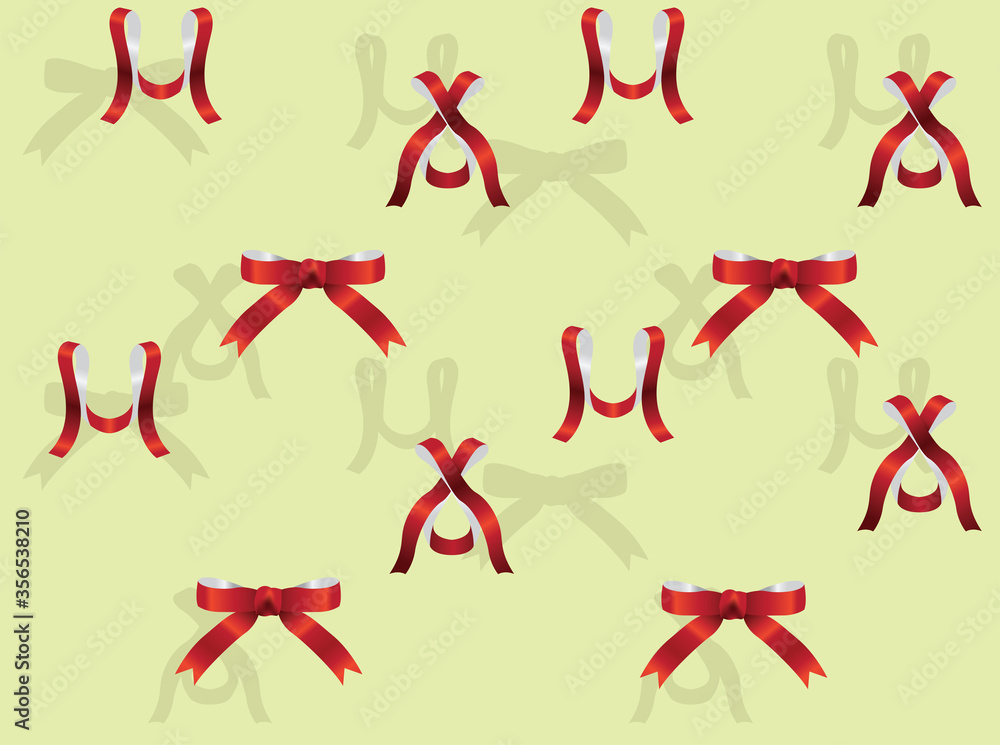 Christmas Ribbon Tie Vector Seamless Background Wallpaper-01 Christmas Ribbon Tie Vector Seamless Background Wallpaper-01