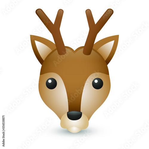 Deer Forest Mountain Animals Emoji Illustration  Face Vector Design Art