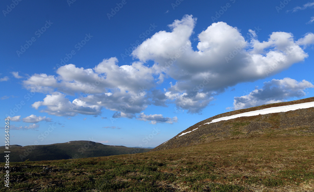 Tundra landscape Top of the World Highway Alaska