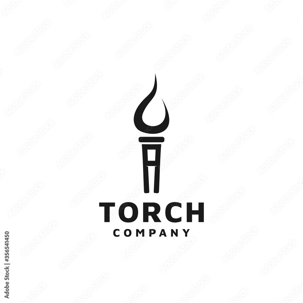 Initial A for torch logo design vector, image stock Initial A for torch logo design vector, image stock