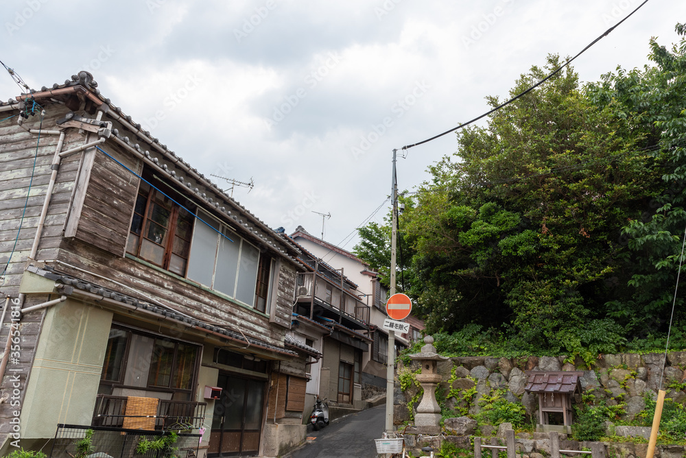 愛知県 知多半島の離島 篠島の街並み 愛知県 知多半島の離島 篠島の街並み