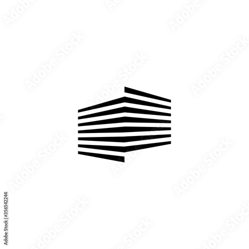 simple high rise building logo design