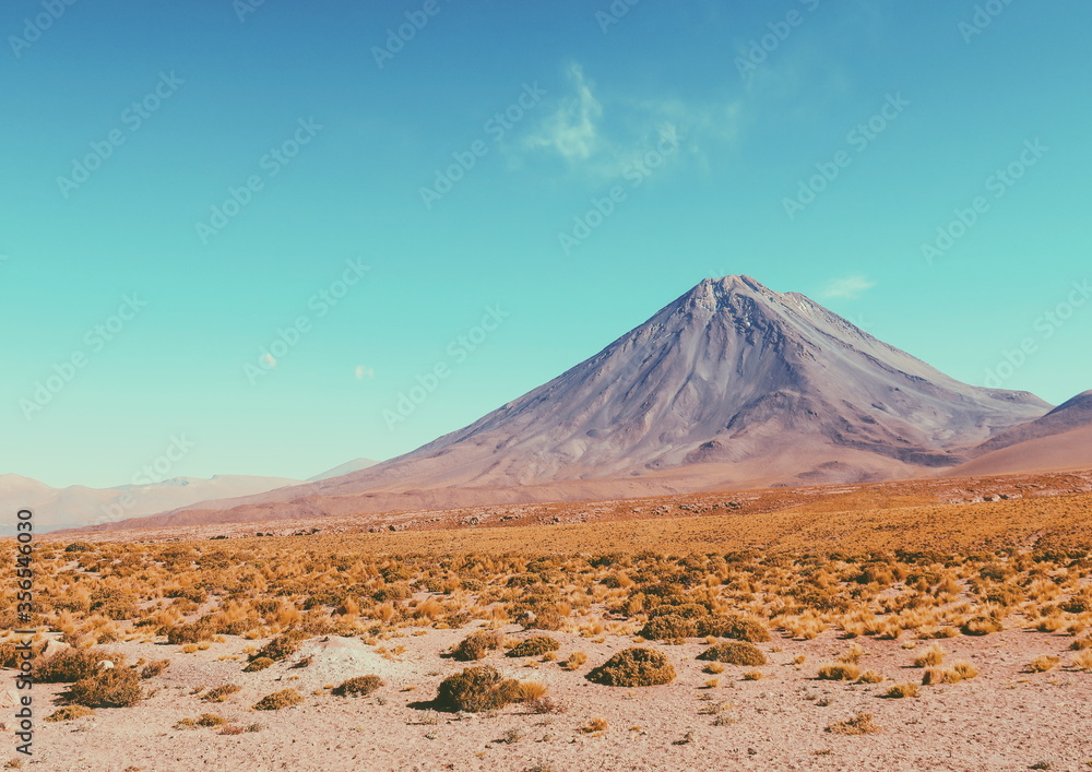 Licancabur Volcano on the border between Chile and Bolivia, Atacama Desert, Antofagasta, Chile