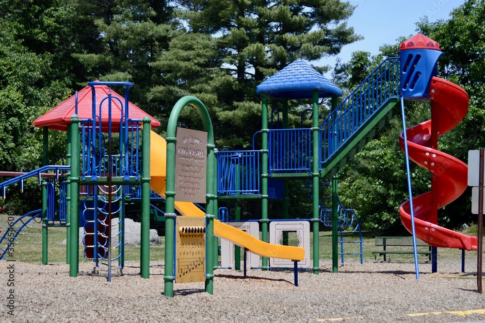 
empty school playground due to Covid-19 closure
