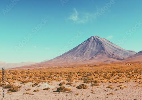 Licancabur Volcano on the border between Chile and Bolivia  Atacama Desert  Antofagasta  Chile