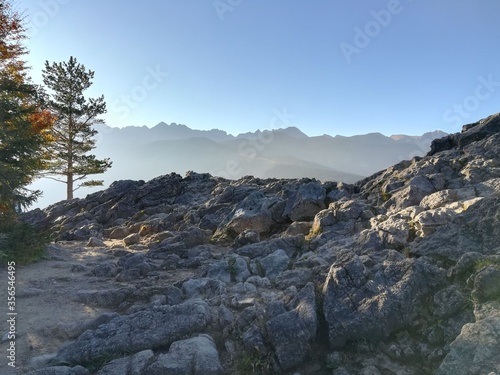 mountain landscape with blue sky Tatra mountains from Nosal