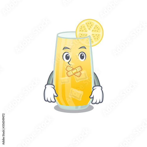 screwdriver cocktail cartoon character style having strange silent face