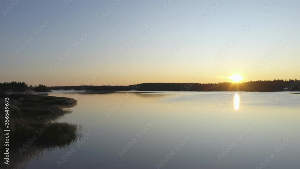The aerial shot of the beautiful lake in Espoo Finland.copy space The aerial shot of the beautiful lake in Espoo Finland.copy space